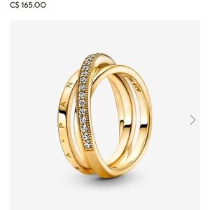 Crossover Pavé Triple Band Ring size 6